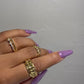 Press on nails Glam Signature - violet paillette