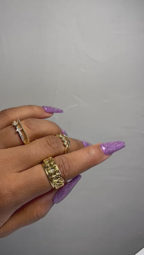 Press on nails Glam Signature - violet paillette